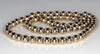 4mm 18K Gold Hematite Gemstone Gold Round Loose Beads 15.5 inch Full Strand (80002971-396)
