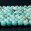 Natural Peruvian Turquoise Gemstone Grade AAA Round 4MM 5MM 6MM 8MM Loose Beads (D215)