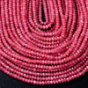 4X3MM Pink Jade Gemstone Grade AAA Faceted Rondelle Loose Beads 13.5 inch Full Strand (80009515-P38)
