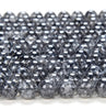 Natural Black Tourmaline Rutilated Quartz Translucent Gemstone Grade AAA Round4MM 5MM 6MM 7MM 8MM Loose Beads (D164)