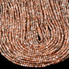 3MM Natural Sunstone Gemstone Grade AAA Micro Faceted Round Loose Beads 15 inch Full Strand (80016807-P65)
