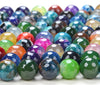 10MM Multi Color Agate Gemstone Faceted Round Loose Beads (D260)