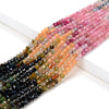 3MM Natural Multi Color Tourmaline Gemstone Grade AAA Micro Faceted Round Loose Beads 15 inch Full Strand (80009349-P26)
