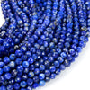 3MM Natural Lapis Lazuli Gemstone Grade AAA Micro Faceted Round Loose Beads 15 inch Full Strand (80009274-P25)