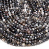 5MM Natural Black Rutilated Quartz Gemstone Grade AA Micro Faceted Round Loose Beads 15.5 inch Full Strand (80009445-P33)