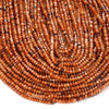 3X2MM Natural Hessonite Garnet Gemstone Grade AA Bicone Faceted Rondelle Saucer Loose Beads 15.5 inch Full Strand (80009460-P34)
