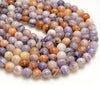8MM Fluorite in Agate Gemstone Purple Round Beads 15.5 inch Full Strand (80007235-A249)