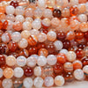 6MM Natural Orange Botswana Agate Gemstone Round Loose Beads (D294)