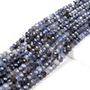 6X4MM Natural Iolite Gemstone Grade AA Micro Faceted Rondelle Loose Beads (P37)