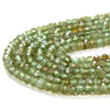 4X3MM Natural Green Apatite Gemstone Grade AA Micro Faceted Rondelle Loose Beads (P35)