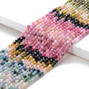3MM Natural Multi Color Tourmaline Gemstone Micro Faceted Round Loose Beads 15 inch Full Strand (80016225-P50)