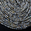 3X2MM Natural Labradorite Gemstone Grade A Bicone Faceted Rondelle Saucer Loose Beads 15 inch Full Strand (80009453-P34)