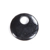 40MM Natural Smooth Shungite Gemstone Grade AAA Donut Pendant 1 Bead (80008558-D48)