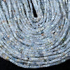 2MM Natural Aquamarine Gemstone Grade AA Micro Faceted Diamond Cut Cube Loose Beads (P42)