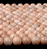 Natural Peach Feldspar Sunstone Gemstone Grade A Round 5MM 6MM 7MM 8MM Loose Beads (D306)