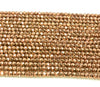 3x2mm Bronze Hematite Gemstone Micro Faceted Rondelle Loose Beads 15.5 inch Full Strand (80007527-A263)