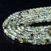 4MM Natural Prehnite Gemstone Grade A Micro Faceted Diamond Cut Cube Loose Beads (P41)