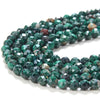 4MM Natural Malachite Gemstone Micro Faceted Round Loose Beads 15 inch Full Strand (80016256-P52)