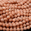 Natural Orange Feldspar Sunstone Gemstone Grade AAA Round 5MM 6MM 7MM 8MM 9MM 10MM Loose Beads (D307)