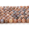 Natural Sunstone Orange Gray Gemstone Grade AAA Round 7MM 8MM 9MM 10MM 11MM Loose Beads (D117)