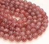 10mm Strawberry Lepidocrocite Quartz Gemstone Grade AAA Round Loose Beads 7.5 inch Half Strand (80007518 H-A263)