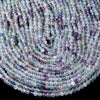 Natural Fluorite Gemstone Grade AA Micro Faceted Round 3MM 5MM Loose Beads 15 Inch Full Strand (P67)