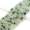 6X4MM Natural Prehnite Gemstone Grade AA Micro Faceted Rondelle Loose Beads (P37)