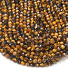 6MM Natural Cognac Yellow Tiger Eye Gemstone Grade A Micro Faceted Round Loose Beads 15 inch Full Strand (80016347-P58)
