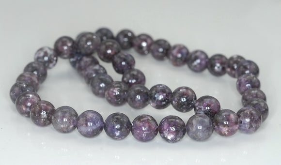 10mm Purple Lepidolite Gemstone Grade AA Round Loose Beads 16 inch Full Strand (90188476-653)