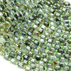 6MM Natural Prehnite Gemstone Grade A Faceted Prism Double Point Cut Loose Beads (D342)