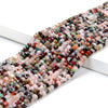 4X2MM Natural Multi Color Mix Stones Gemstone Micro Faceted Rondelle Loose Beads (P75)