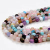 3-4MM Natural Multi Color Galaxy Mix Stones Gemstone Micro Faceted Round Loose Beads 15.5 inch Full Strand (80009398-P30)