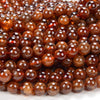 Natural Hessonite Garnet Gemstone Grade AA Round 5MM 6MM 7MM 9MM Loose Beads (D209)
