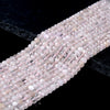 4X3MM Natural Rose Quartz Gemstone Grade A Micro Faceted Rondelle Loose Beads 15 inch Full Strand (80016404-P62)