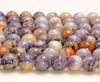 8MM Fluorite in Agate Gemstone Purple Round Beads 15.5 inch Full Strand (80007235-A249)