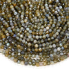 5MM Natural Labradorite Gemstone Micro Faceted Round Loose Beads 15.5 inch Full Strand (80015389-P46)