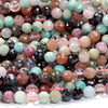 Natural Multi Color Mix Stones Gemstone Micro Faceted Round 5MM 7MM 8MM 9MM Loose Beads (P75)