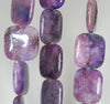 20X20mm Voilet Purple Lepidolite Gemstone Grade A Square Loose Beads 8 inch Half Strand (90188063-704B)