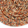 4MM Natural Orange Coral Gemstone Grade AA Micro Faceted Diamond Cut Cube Loose Beads (P40)