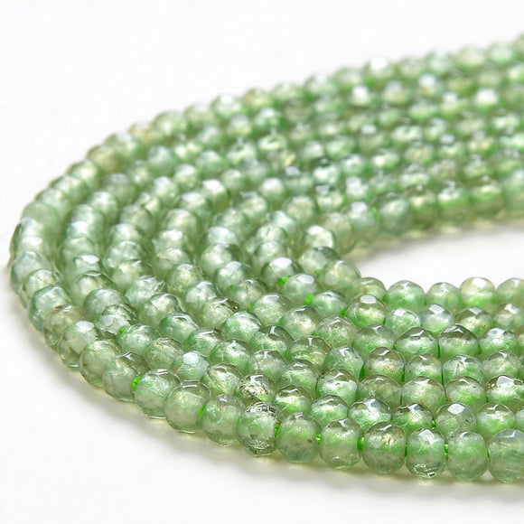 3X2MM Natural Peridot Gemstone Grade AAA Micro Faceted Rondelle Loose Beads 15 inch Full Strand (80016379-P61)