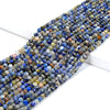 Natural Lapis Gemstone Micro Faceted Round 2MM 3MM Loose Beads 15 Inch Full Strand (P65)