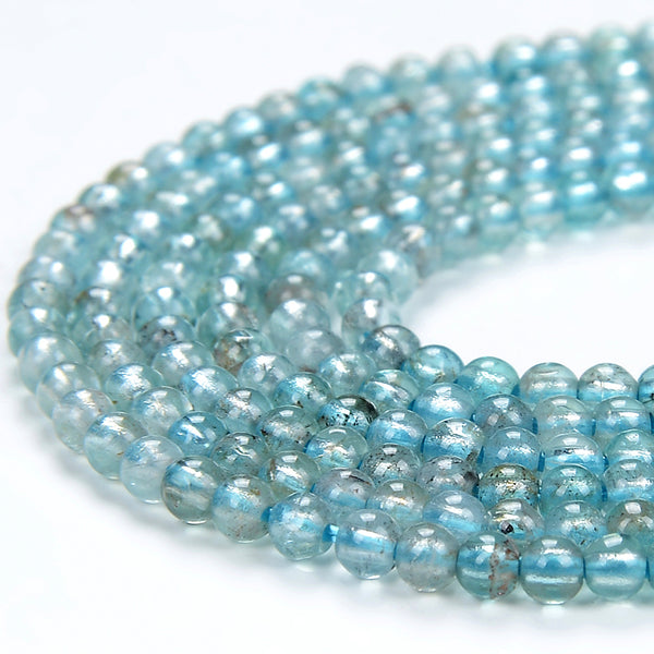2MM Natural Aqua Apatite Gemstone Grade AAA Round Loose Beads 15 inch Full Strand (80016789-P63)