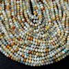 4X3MM Natural Amazonite Gemstone Grade AA Micro Faceted Rondelle Loose Beads (P36)