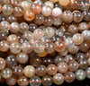 Natural Orange Gray Sunstone Gemstone Grade AA Round 6MM 7MM 8MM 9MM 10MM Loose Beads (D303)
