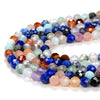 3-4MM Natural Multi Color Galaxy Mix Stones Gemstone Micro Faceted Round Loose Beads 15.5 inch Full Strand (80009399-P30)