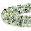 6X4MM Natural Prehnite Gemstone Grade AA Micro Faceted Rondelle Loose Beads (P37)