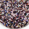 4MM Natural Multi Color Mix Stones Gemstone Grade Micro Faceted Round Loose Beads 15 inch Full Strand (80016319-P56)