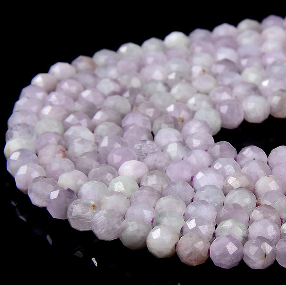 Natural Kunzite Gemstone Grade AAA Micro Faceted Round 2MM 3MM 4MM Loose Beads 15 inch Full Strand (P76)