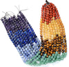 Natural 7 Chakra Gemstone Grade AAA Faceted Prism Double Point Cut 4MM 6MM 8MM Loose Beads 15inch Full Strand (D341)