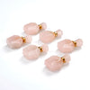 34X19X13MM Natural Rose Quartz Gemstone Perfume Bottle Pendant Faceted, Essential Oil Bottle Beads 1 Bead (80017227-P70)